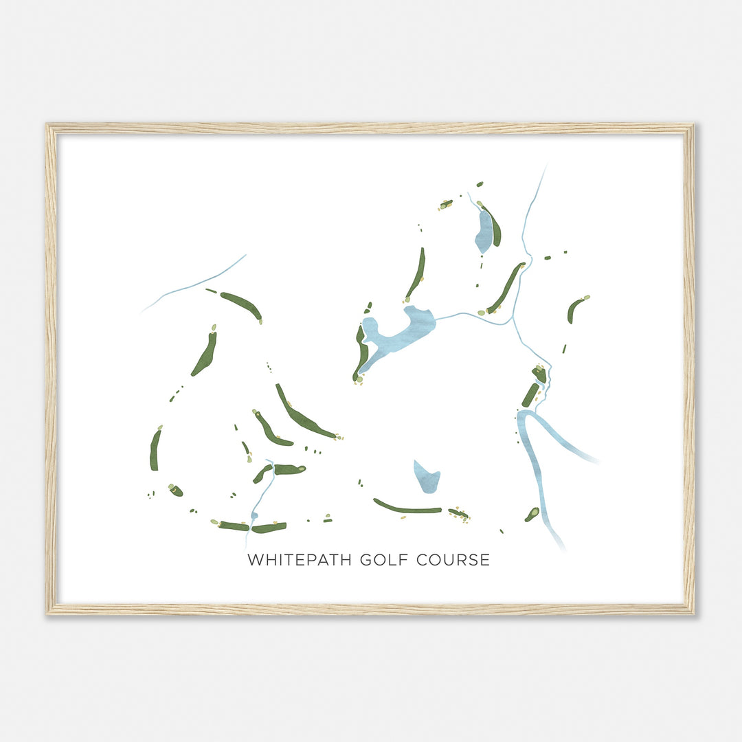 Print of Whitepath Golf Course Modern Map