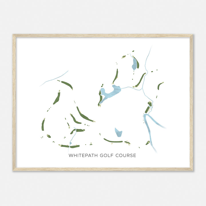 Print of Whitepath Golf Course Modern Map