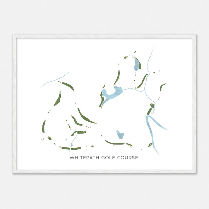 Print of Whitepath Golf Course Modern Map