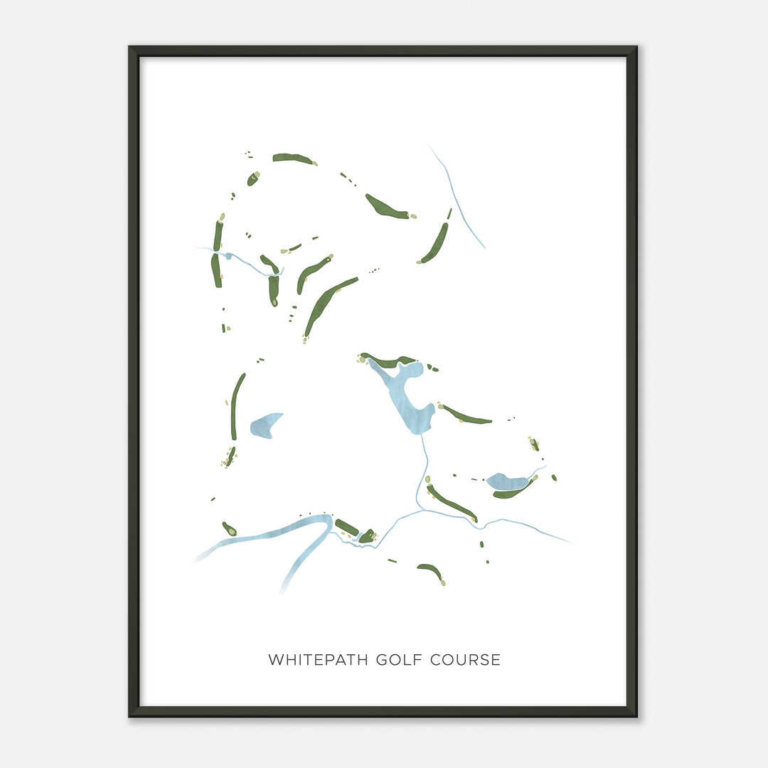 Print of Whitepath Golf Course Modern Map