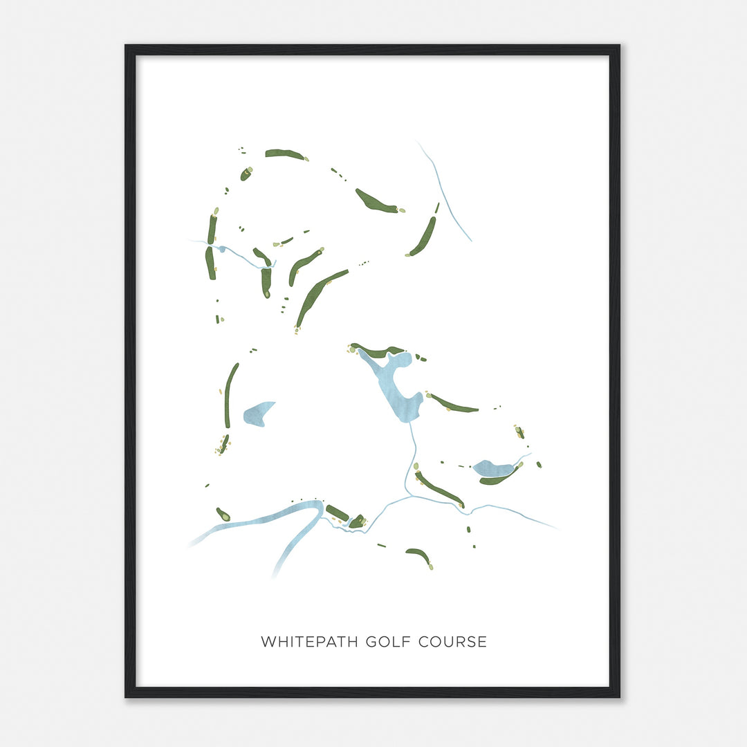 Print of Whitepath Golf Course Modern Map