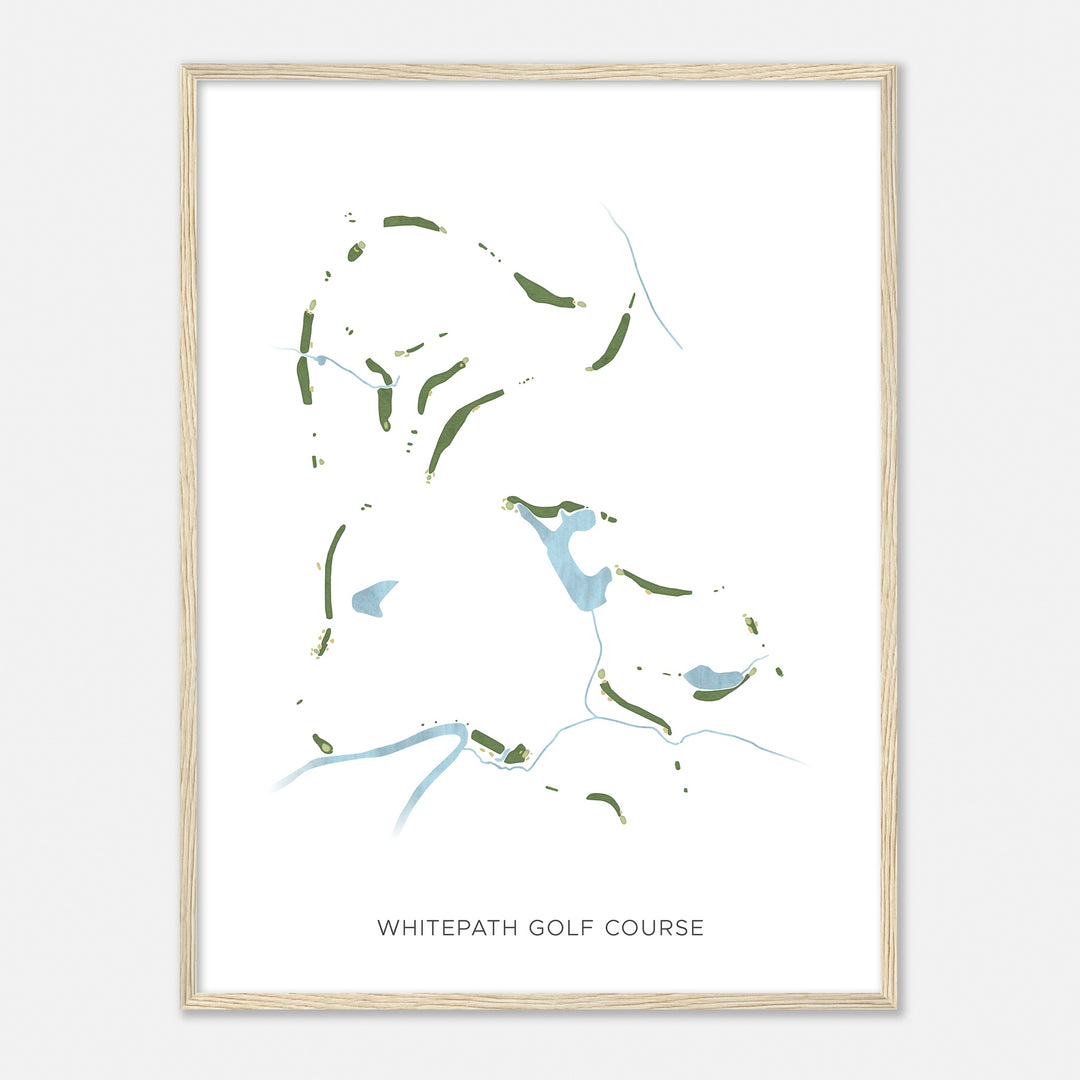 Print of Whitepath Golf Course Modern Map
