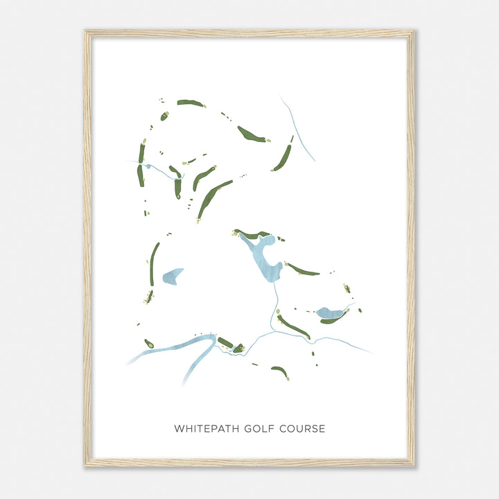 Print of Whitepath Golf Course Modern Map