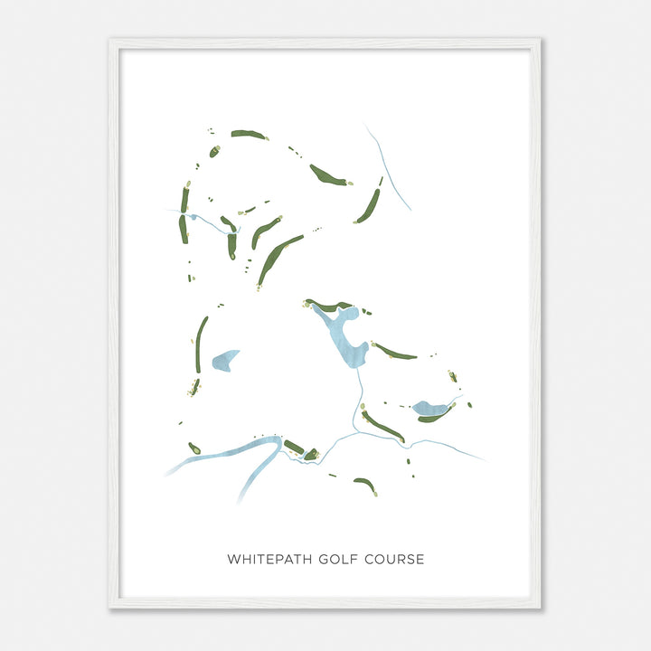 Print of Whitepath Golf Course Modern Map