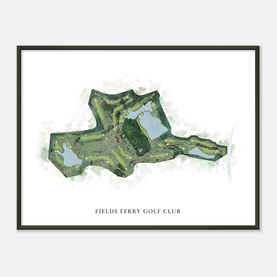 Print of Fields Ferry Golf Club Classic Map