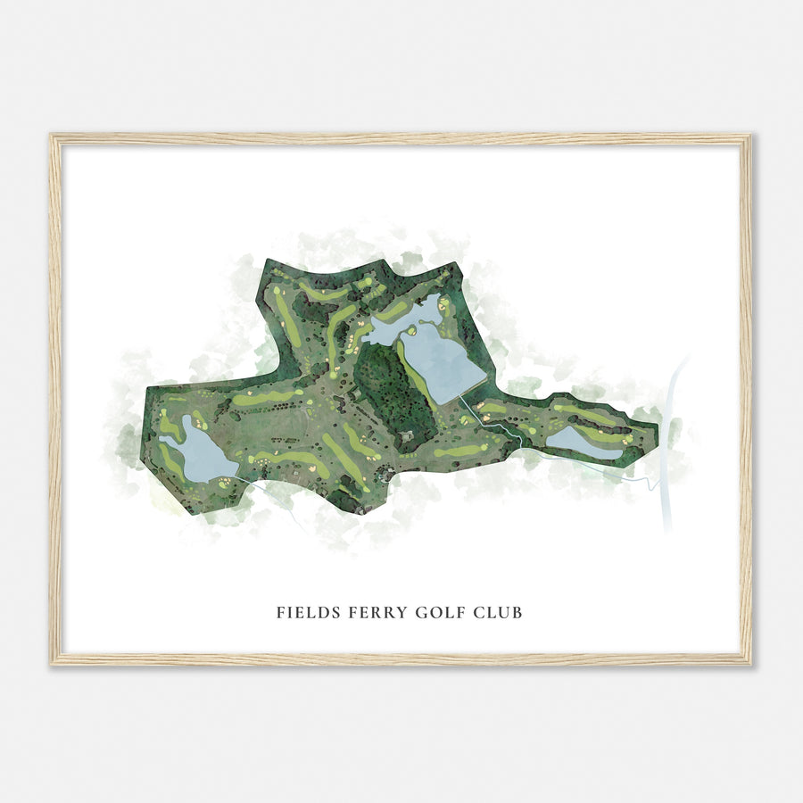 Print of Fields Ferry Golf Club Classic Map