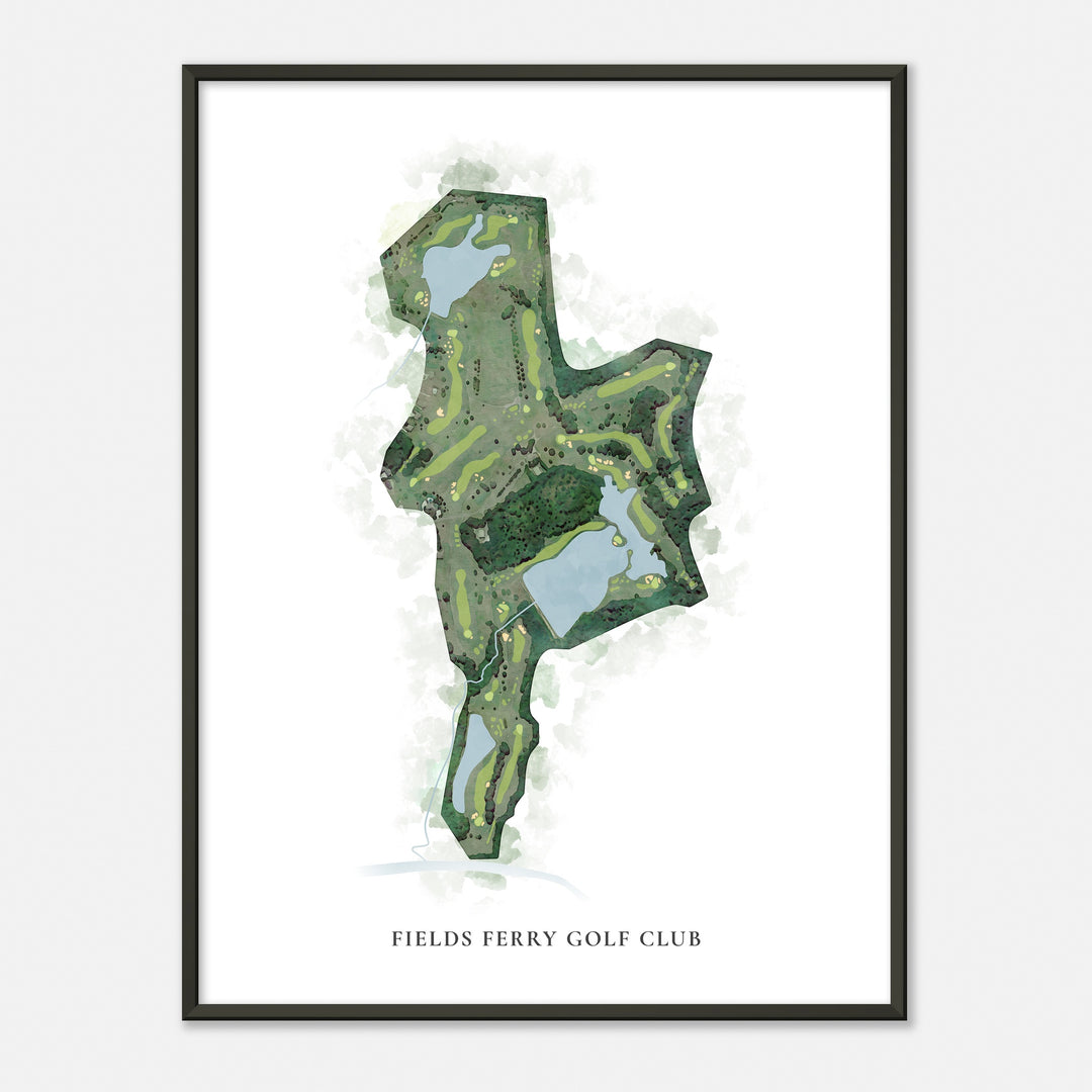 Print of Fields Ferry Golf Club Classic Map