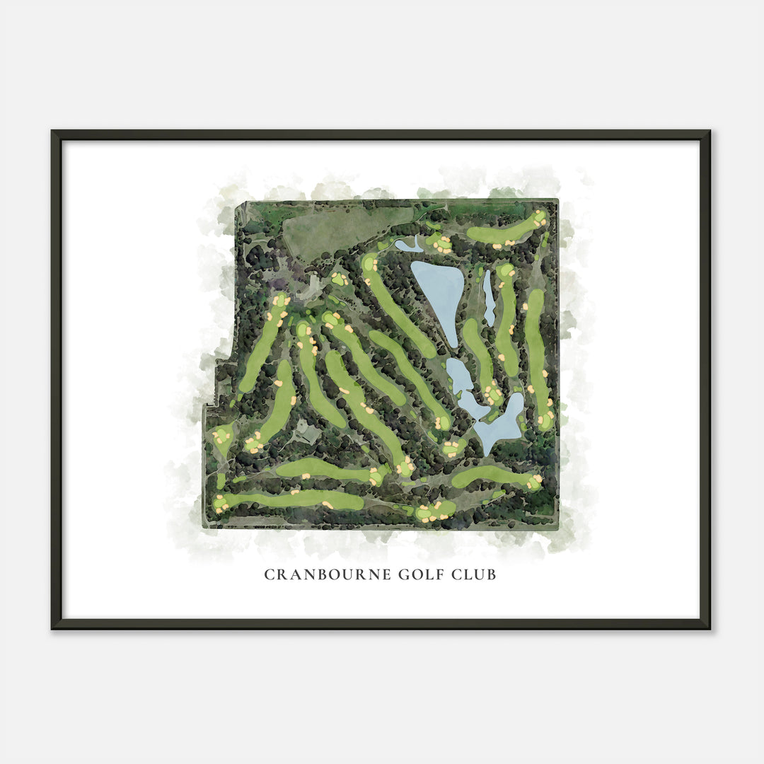 Print of Cranbourne Golf Club Classic Map