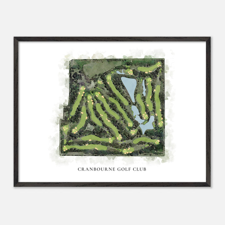 Print of Cranbourne Golf Club Classic Map