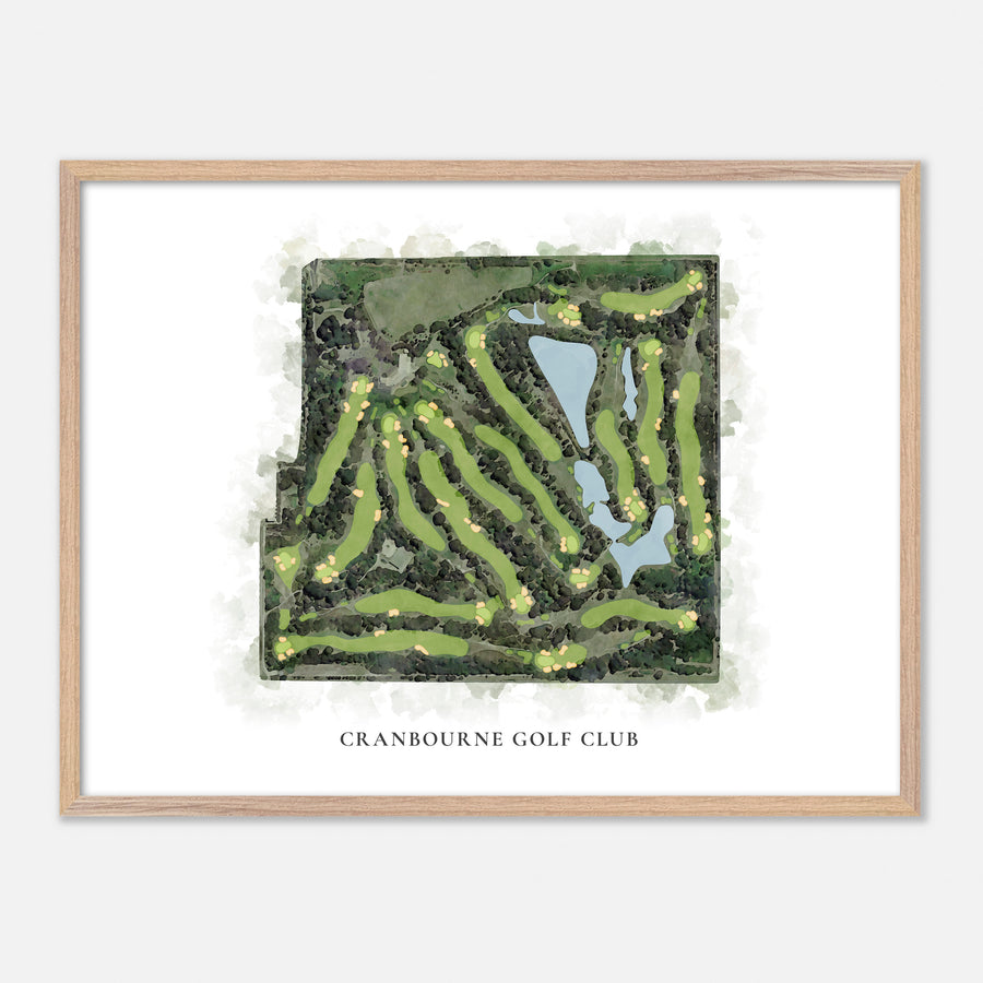 Print of Cranbourne Golf Club Classic Map