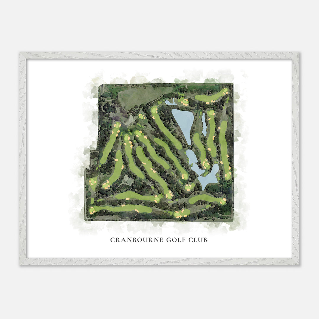 Print of Cranbourne Golf Club Classic Map