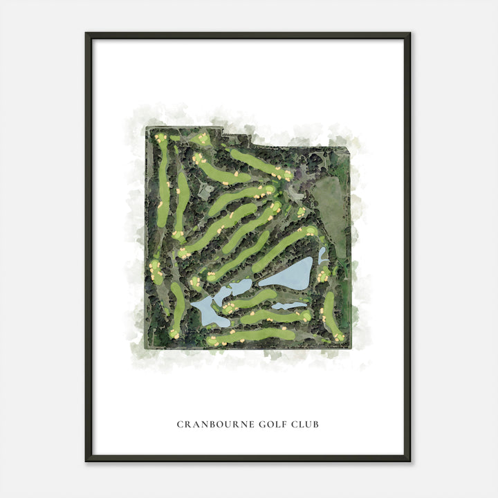 Print of Cranbourne Golf Club Classic Map