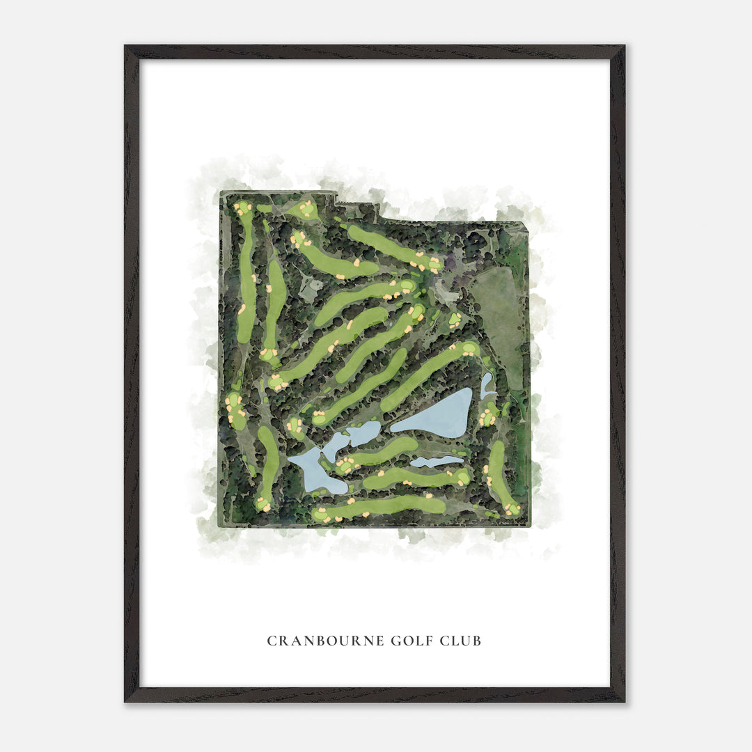 Print of Cranbourne Golf Club Classic Map