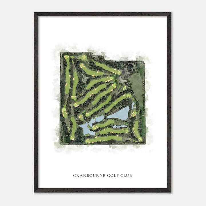 Print of Cranbourne Golf Club Classic Map