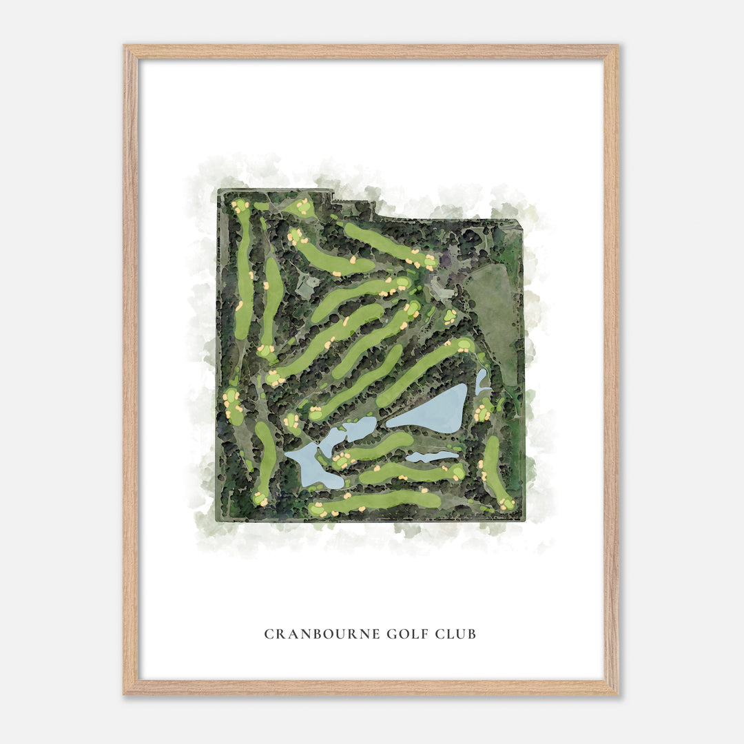 Print of Cranbourne Golf Club Classic Map