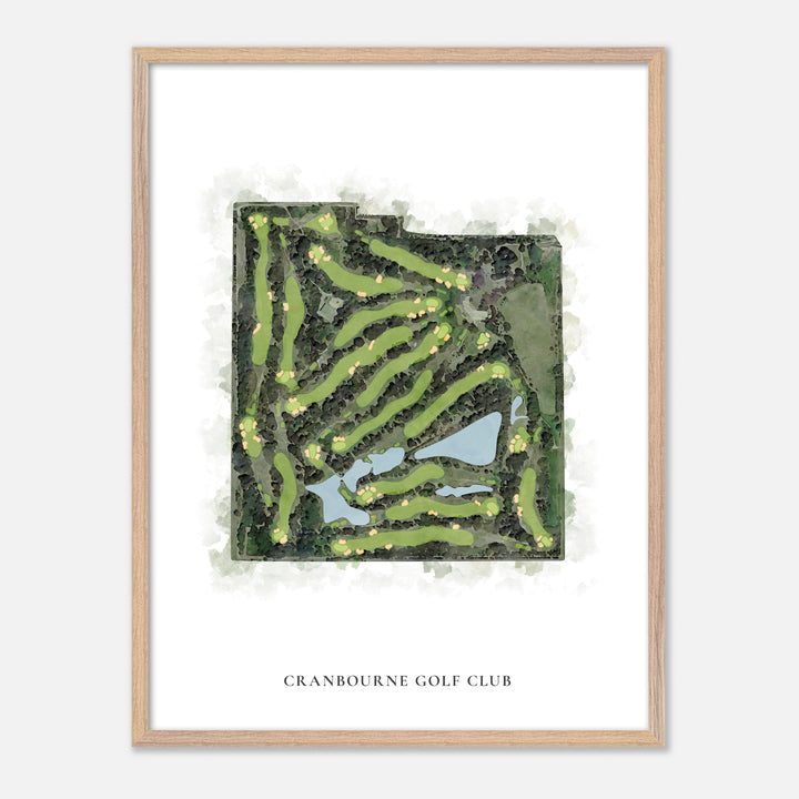 Print of Cranbourne Golf Club Classic Map