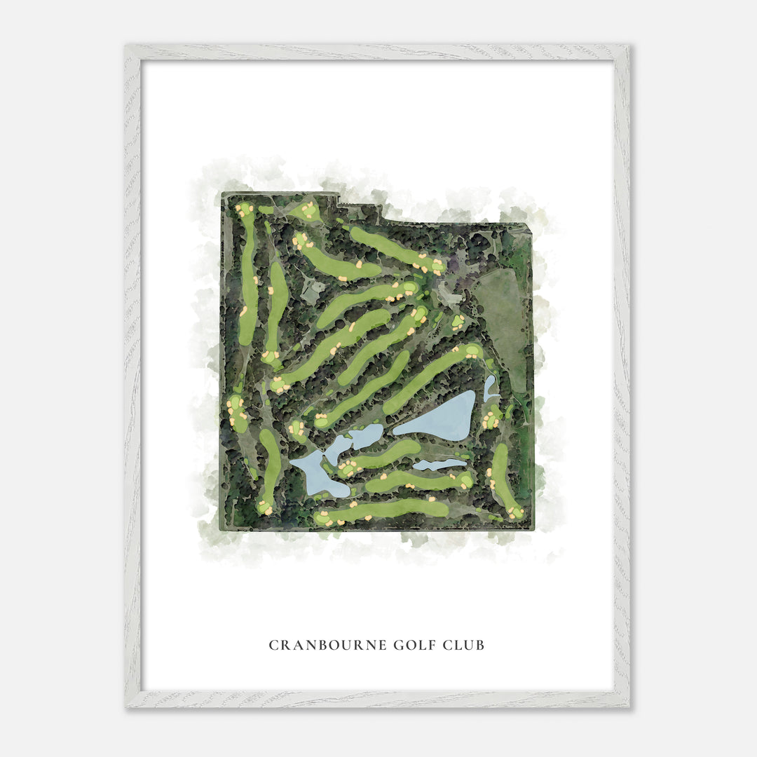 Print of Cranbourne Golf Club Classic Map