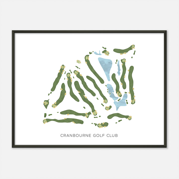 Print of Cranbourne Golf Club Modern Map
