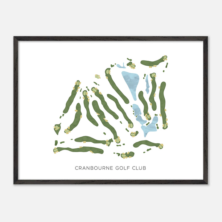 Print of Cranbourne Golf Club Modern Map