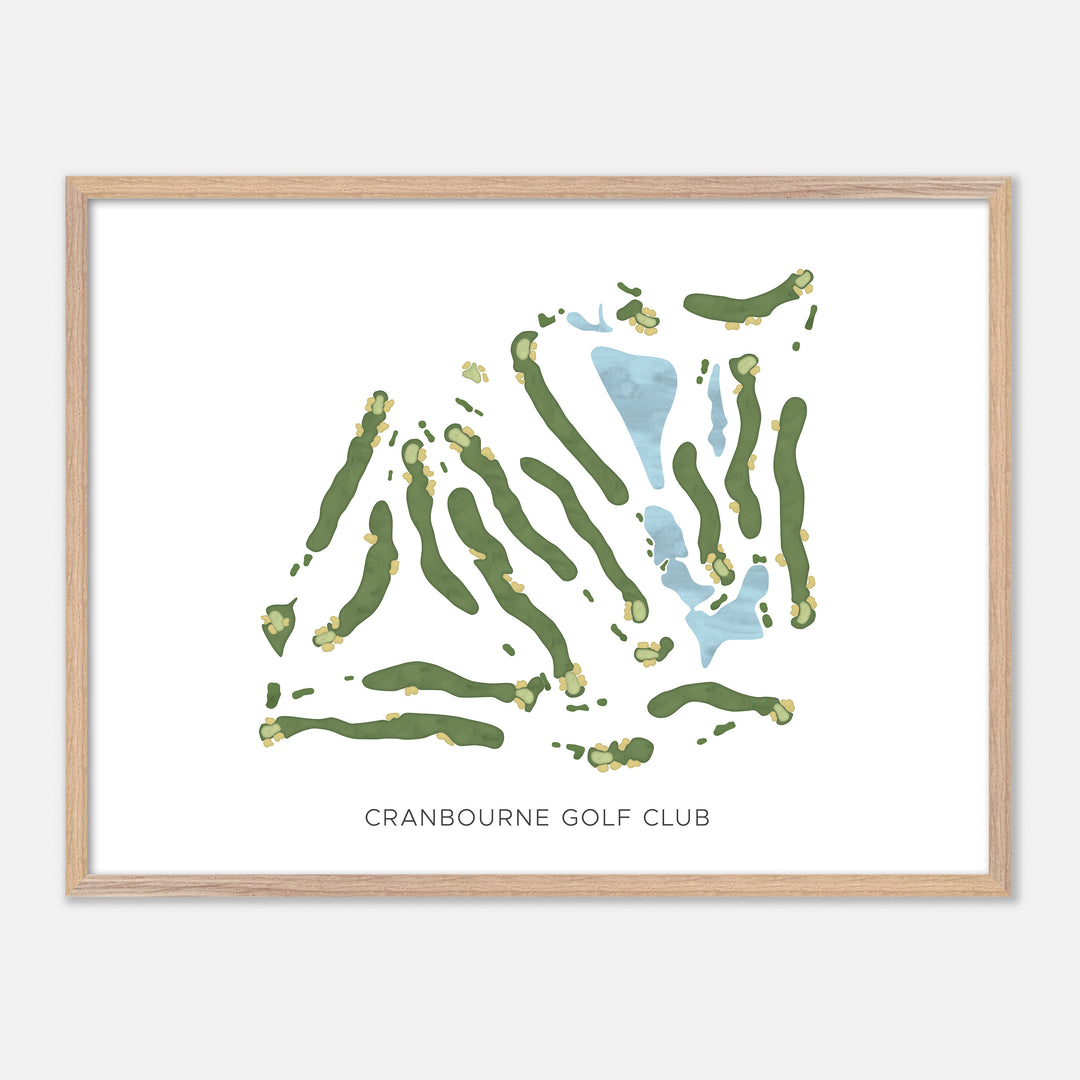 Print of Cranbourne Golf Club Modern Map