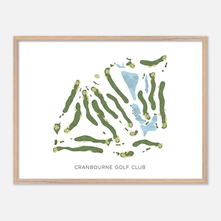 Print of Cranbourne Golf Club Modern Map