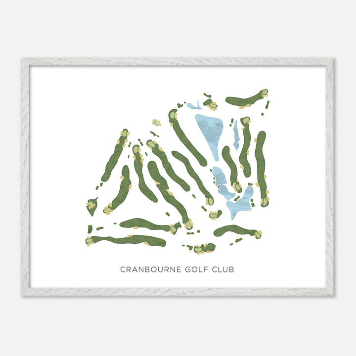 Print of Cranbourne Golf Club Modern Map