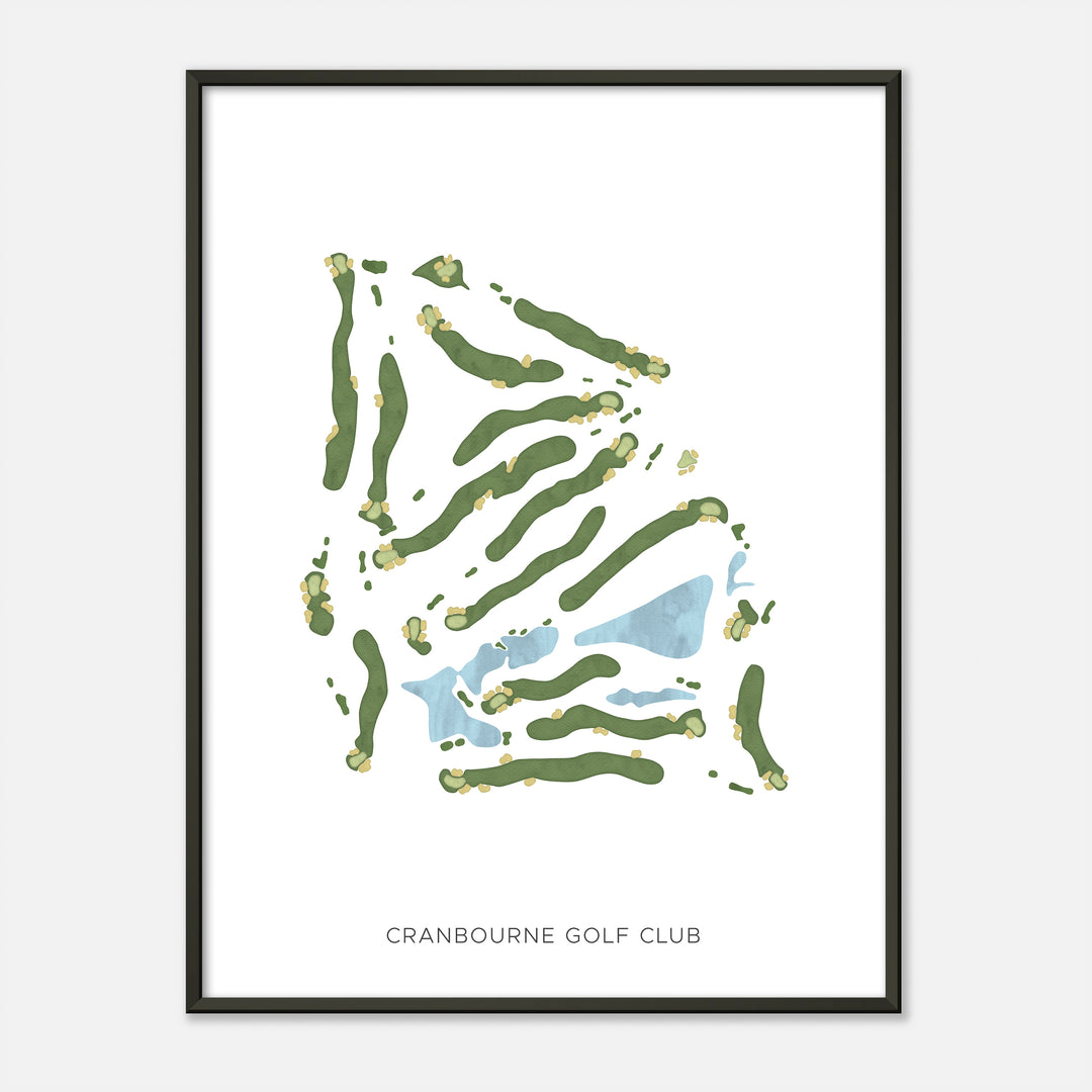 Print of Cranbourne Golf Club Modern Map
