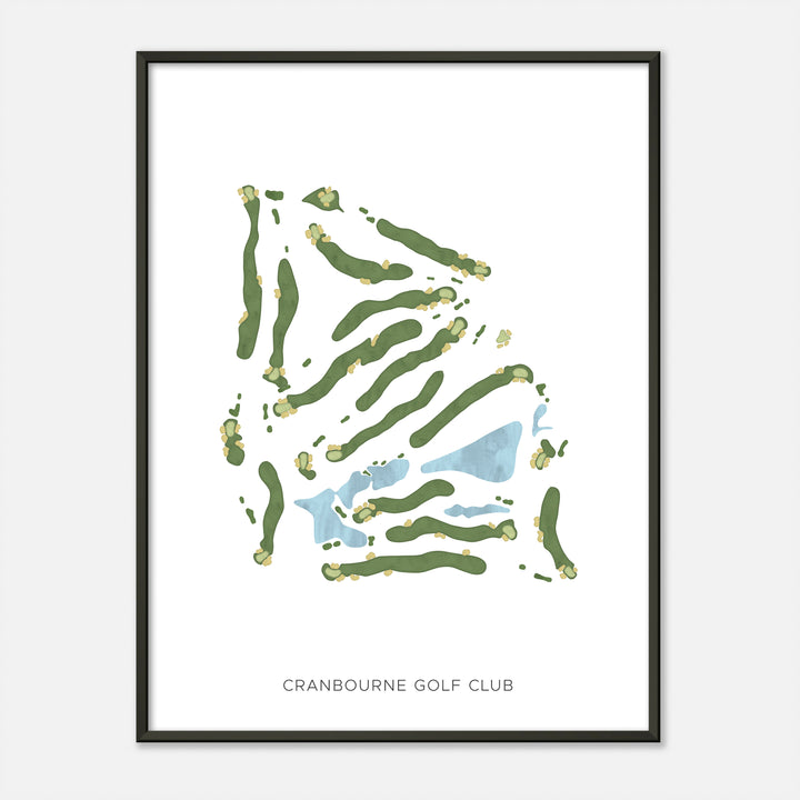 Print of Cranbourne Golf Club Modern Map