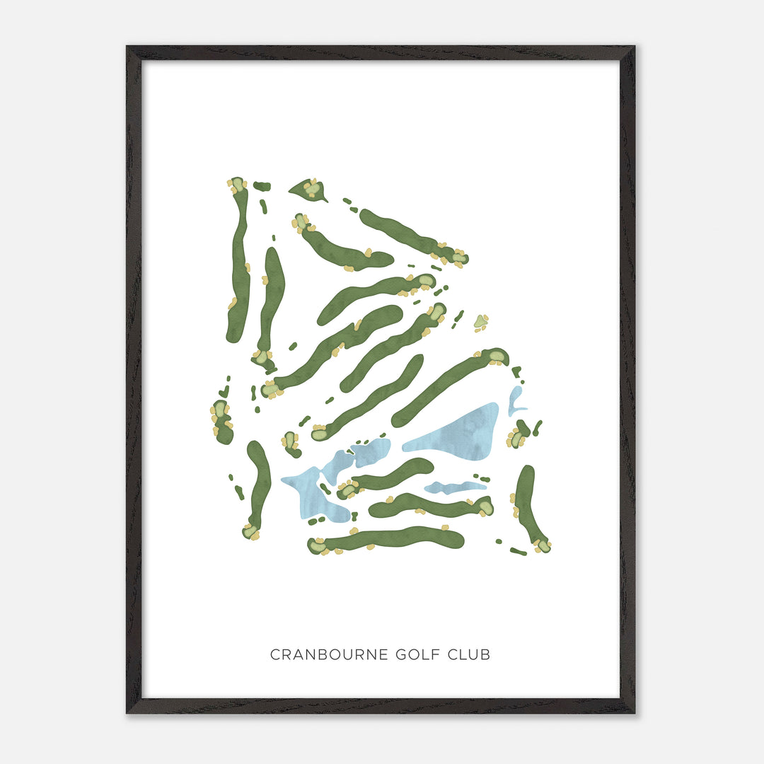 Print of Cranbourne Golf Club Modern Map