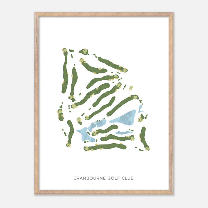 Print of Cranbourne Golf Club Modern Map