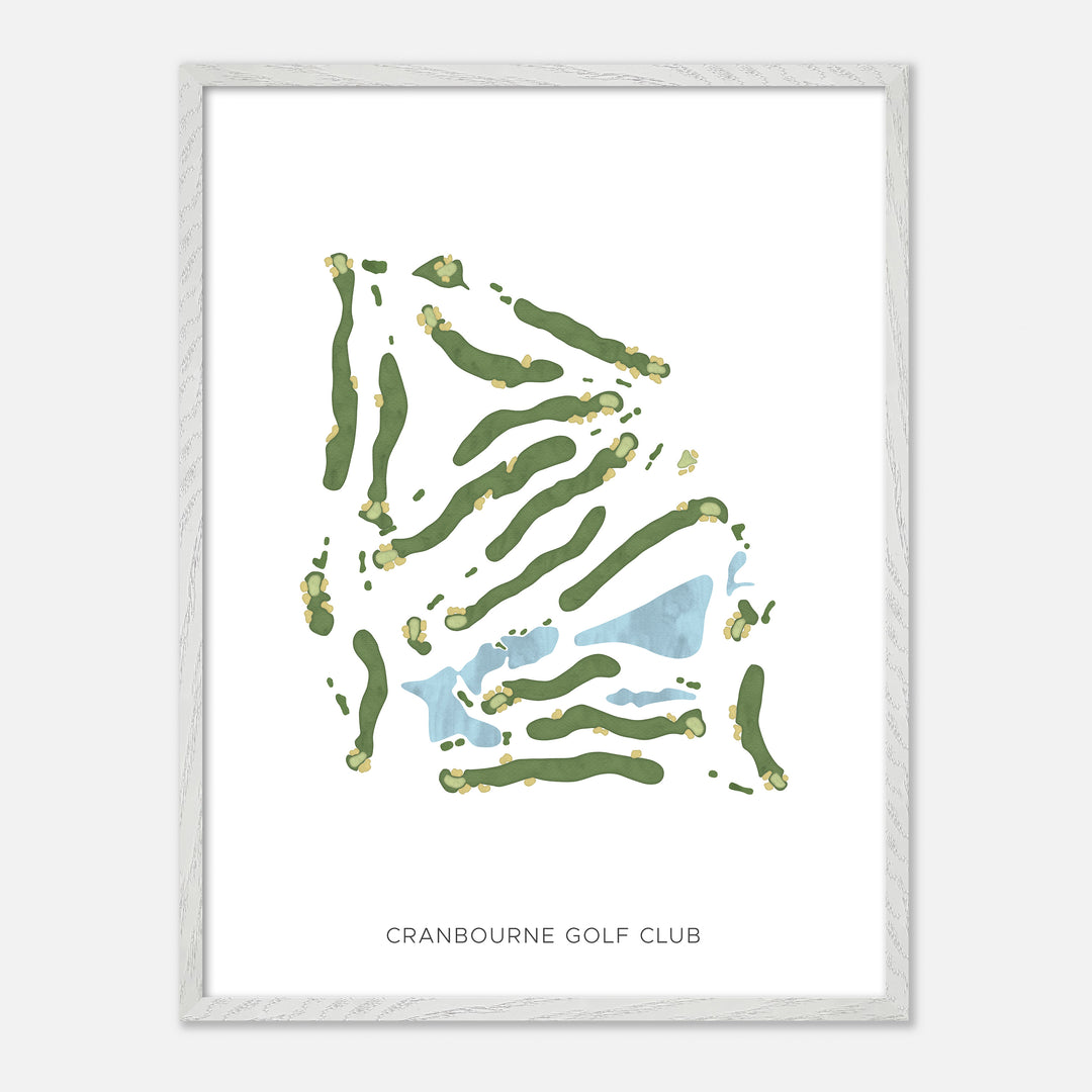 Print of Cranbourne Golf Club Modern Map