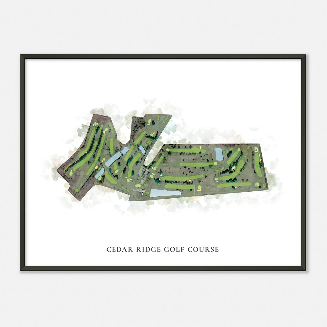 Print of Cedar Ridge Golf Course Classic Map