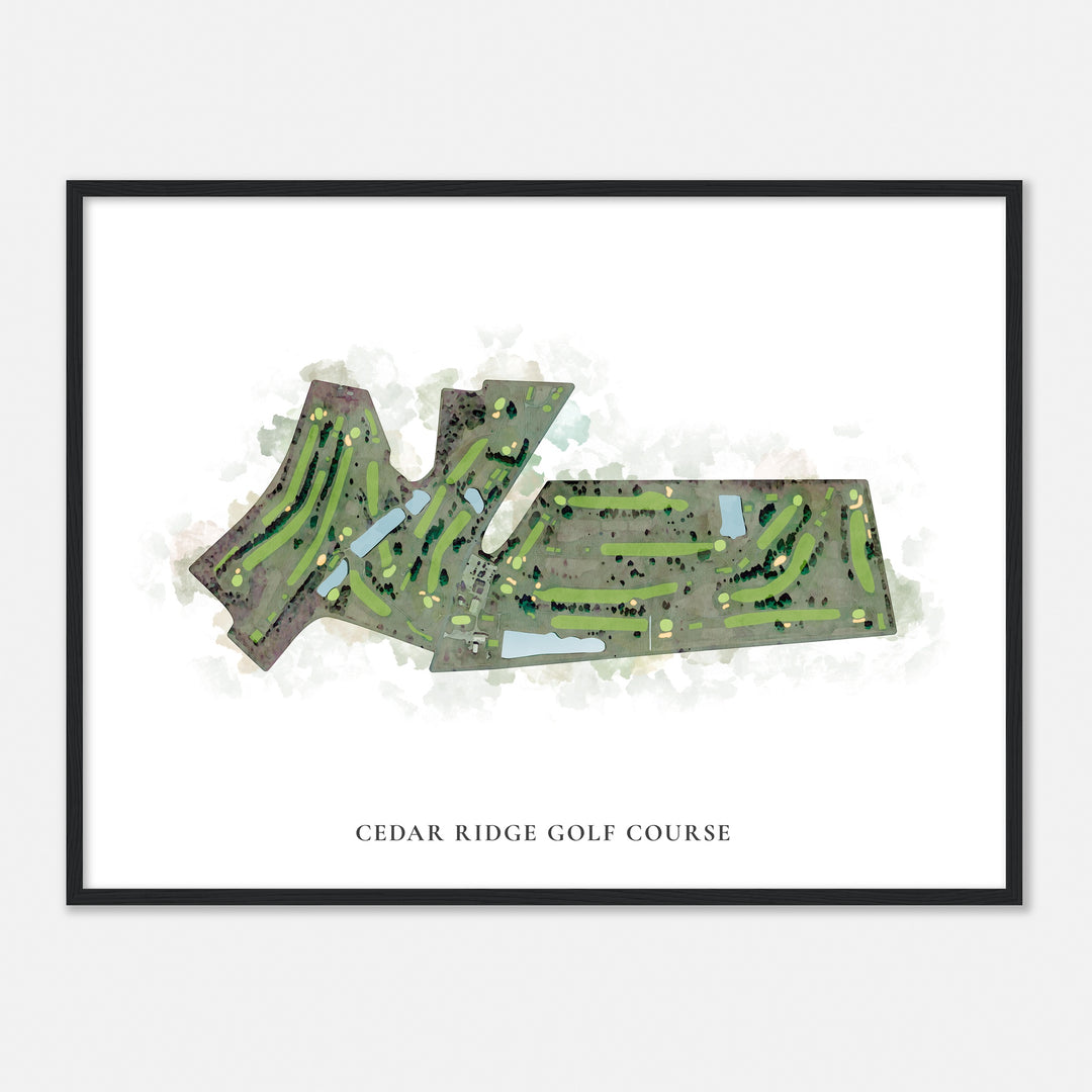 Print of Cedar Ridge Golf Course Classic Map