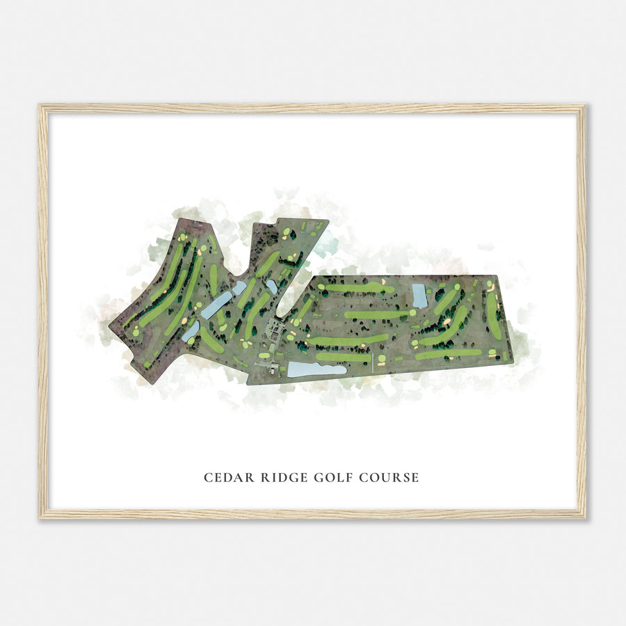 Print of Cedar Ridge Golf Course Classic Map