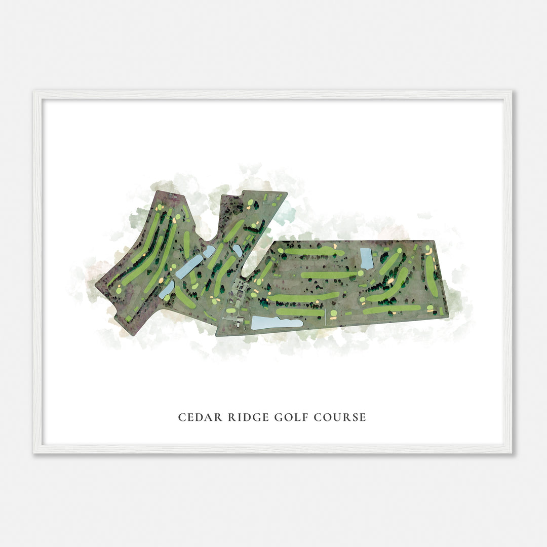 Print of Cedar Ridge Golf Course Classic Map