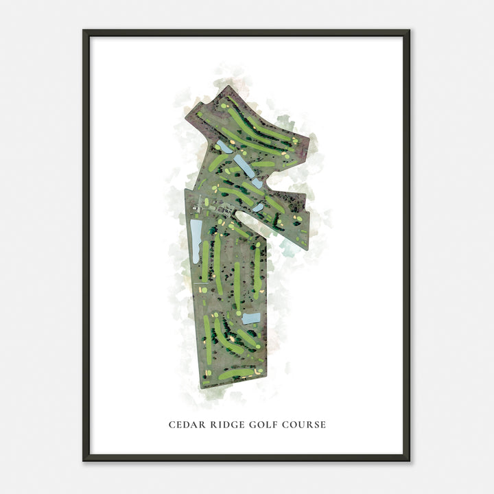 Print of Cedar Ridge Golf Course Classic Map