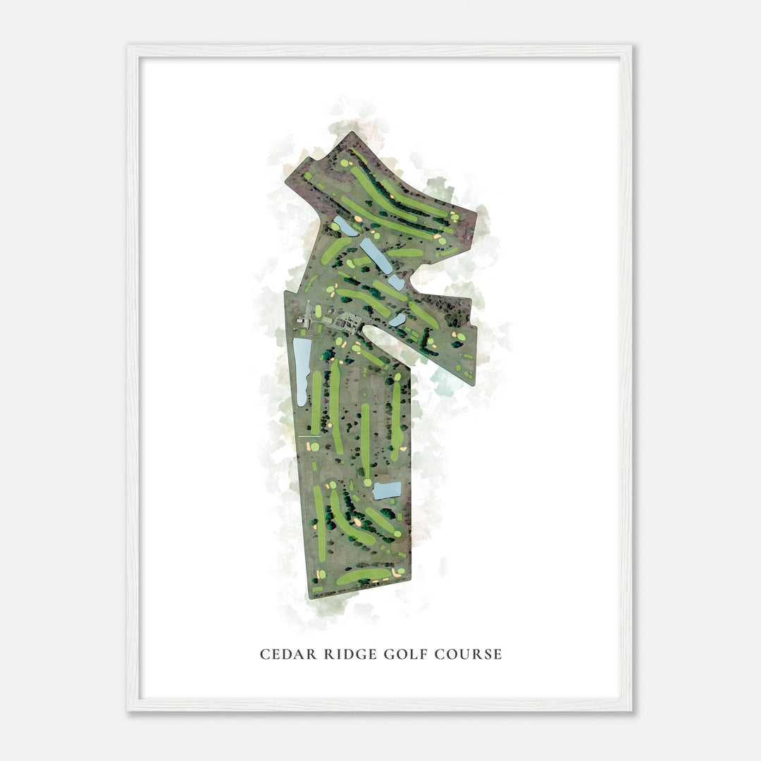 Print of Cedar Ridge Golf Course Classic Map