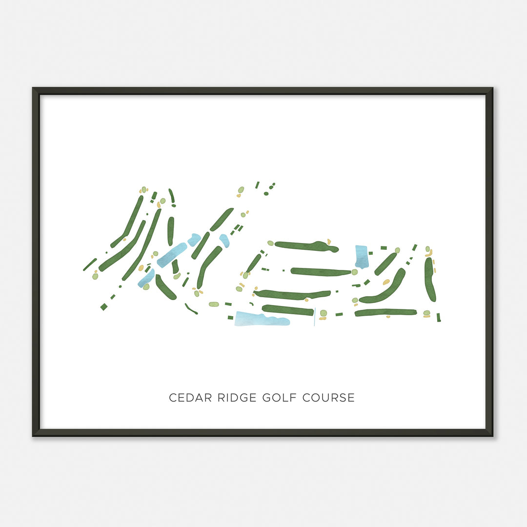 Print of Cedar Ridge Golf Course Modern Map