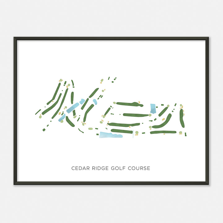 Print of Cedar Ridge Golf Course Modern Map