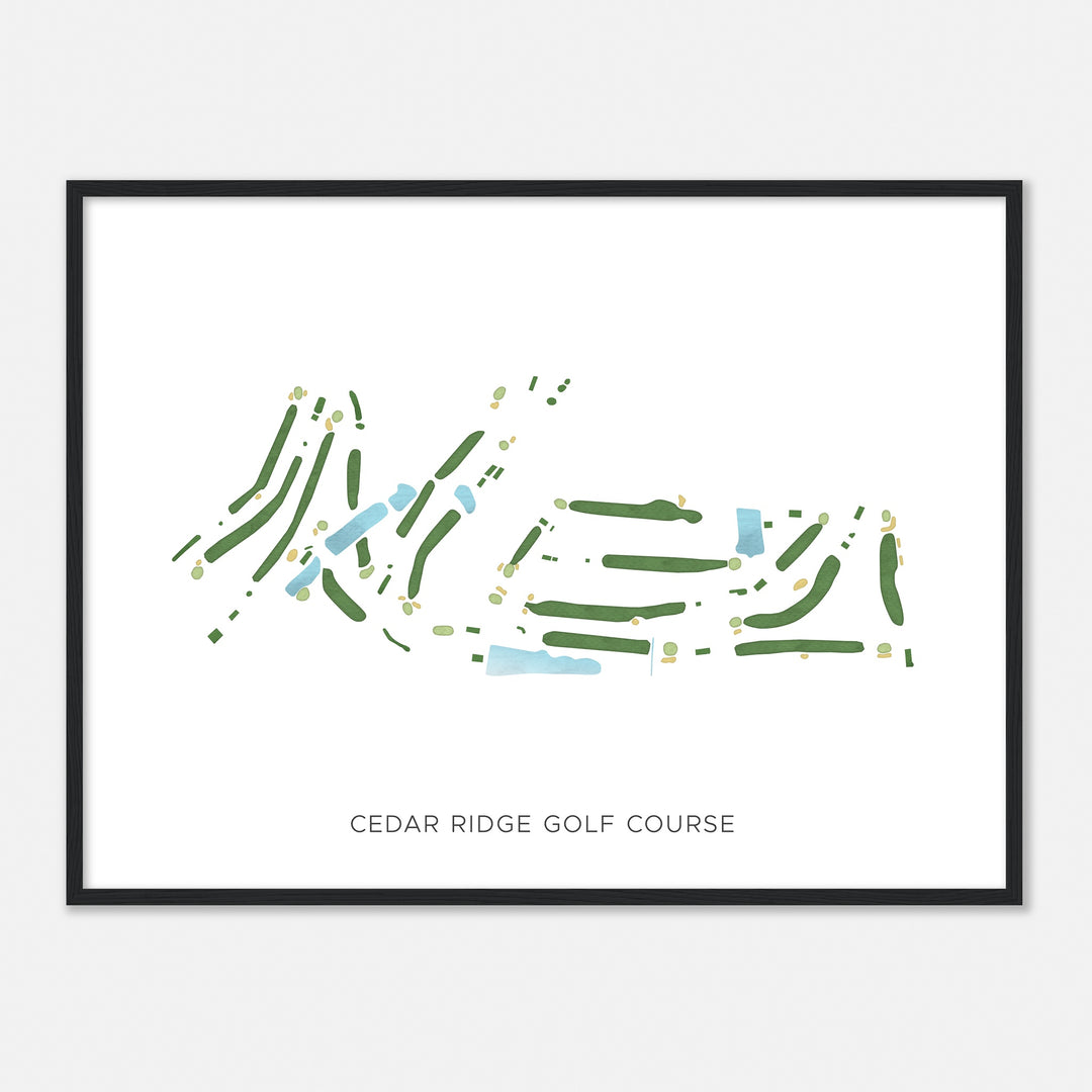 Print of Cedar Ridge Golf Course Modern Map