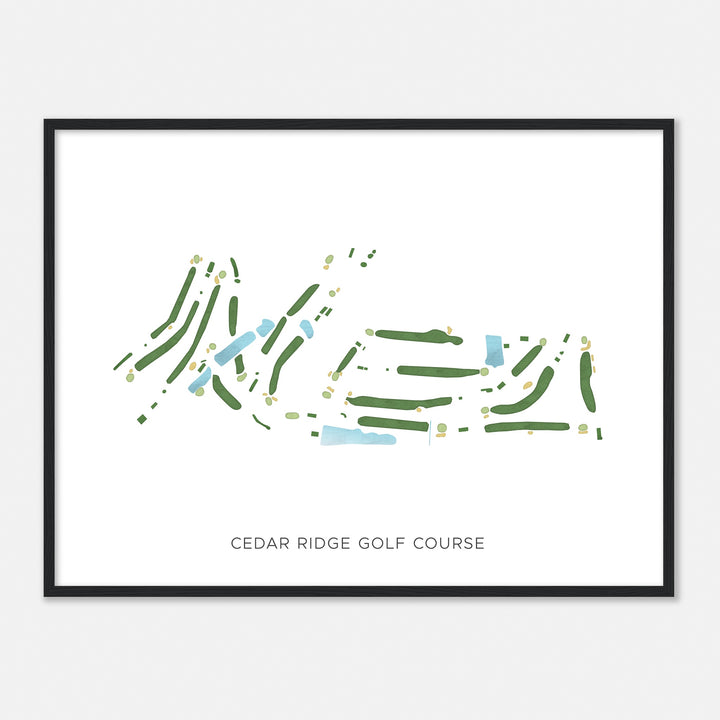 Print of Cedar Ridge Golf Course Modern Map