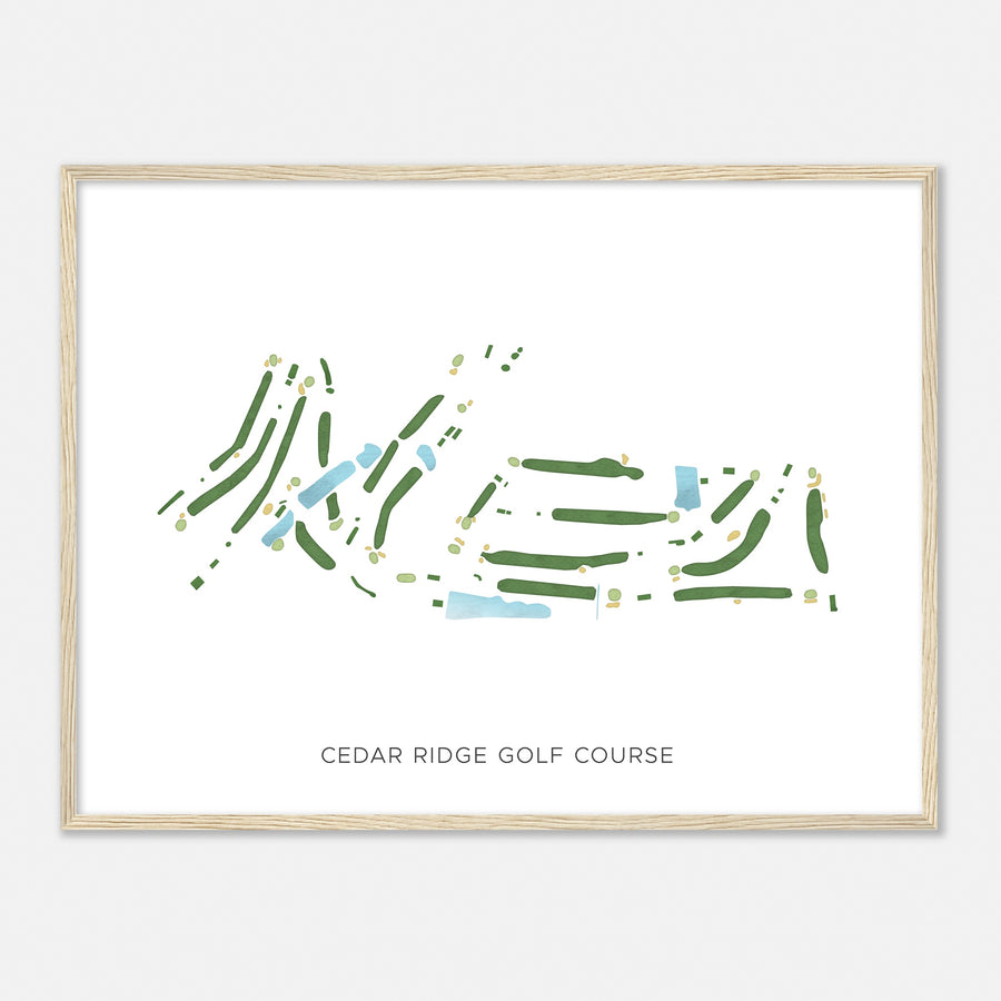 Print of Cedar Ridge Golf Course Modern Map