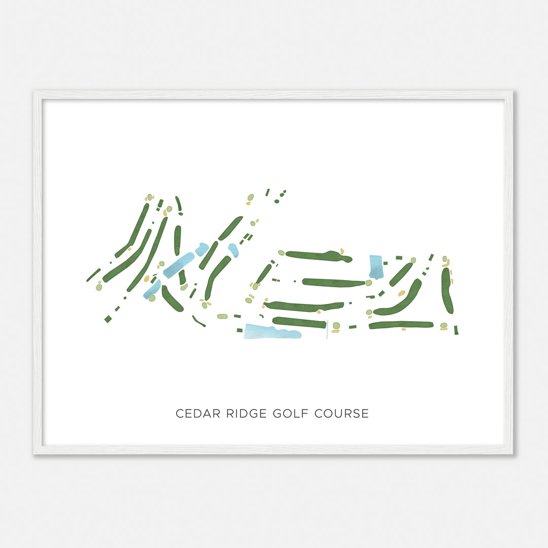 Print of Cedar Ridge Golf Course Modern Map