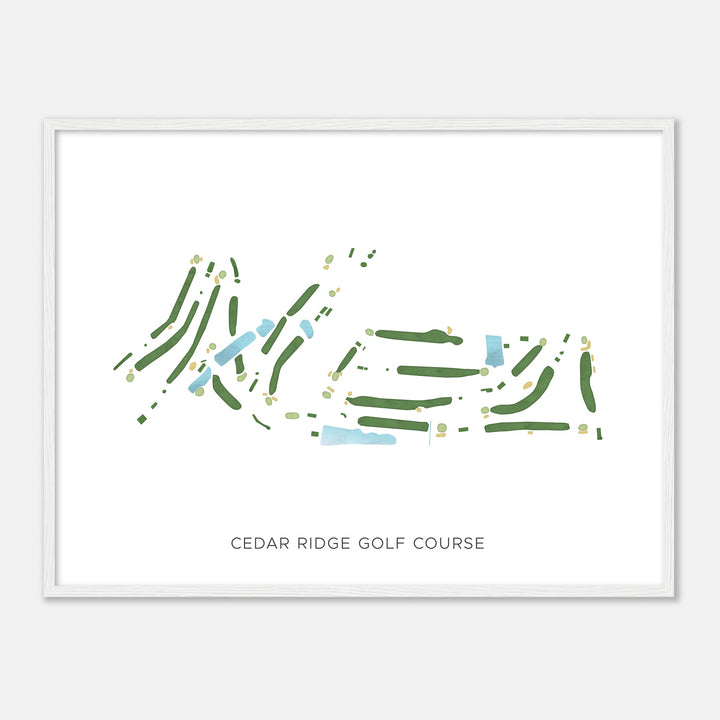 Print of Cedar Ridge Golf Course Modern Map