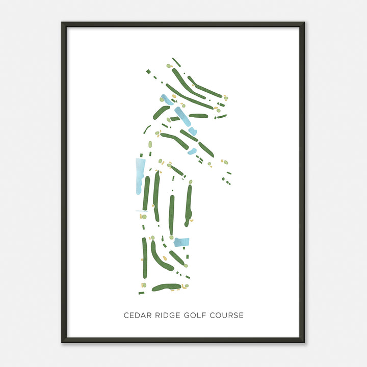 Print of Cedar Ridge Golf Course Modern Map