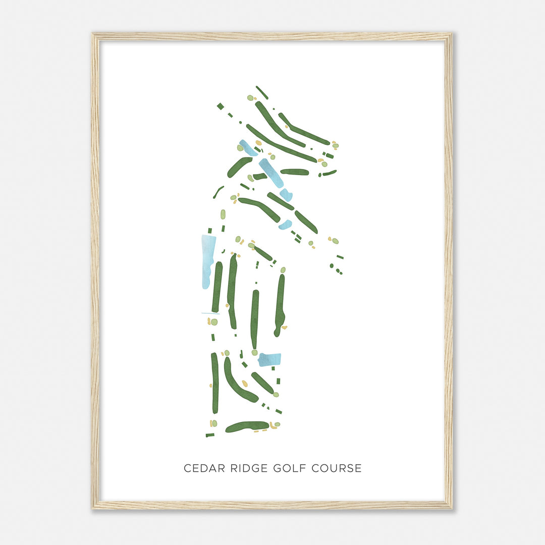 Print of Cedar Ridge Golf Course Modern Map