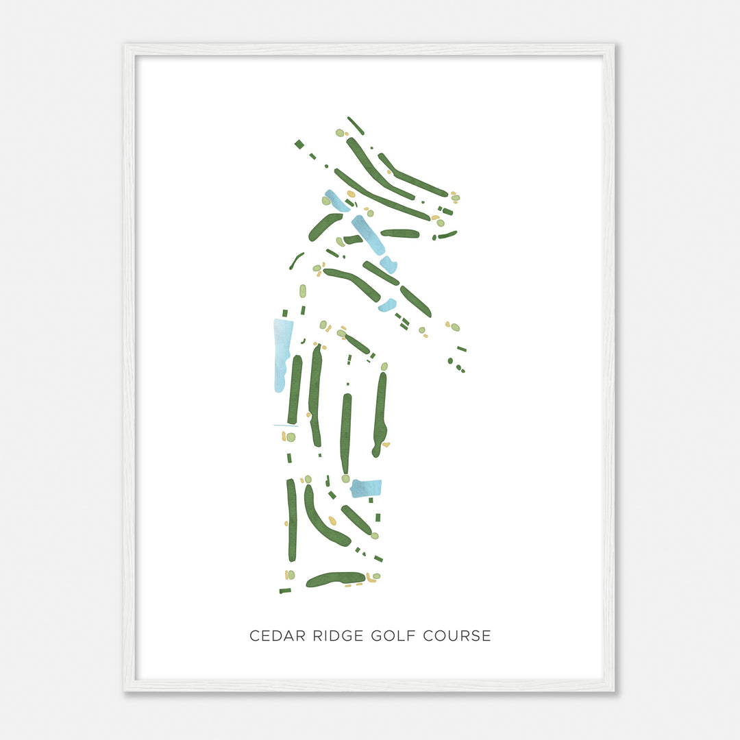 Print of Cedar Ridge Golf Course Modern Map