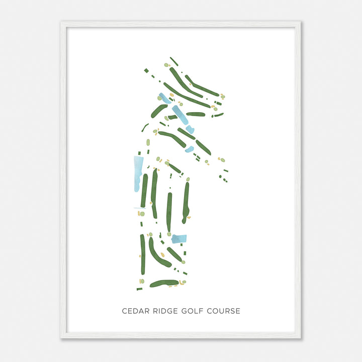 Print of Cedar Ridge Golf Course Modern Map