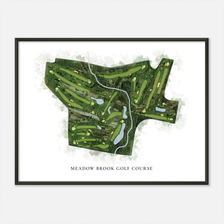 Print of Meadow Brook Golf Course Classic Map