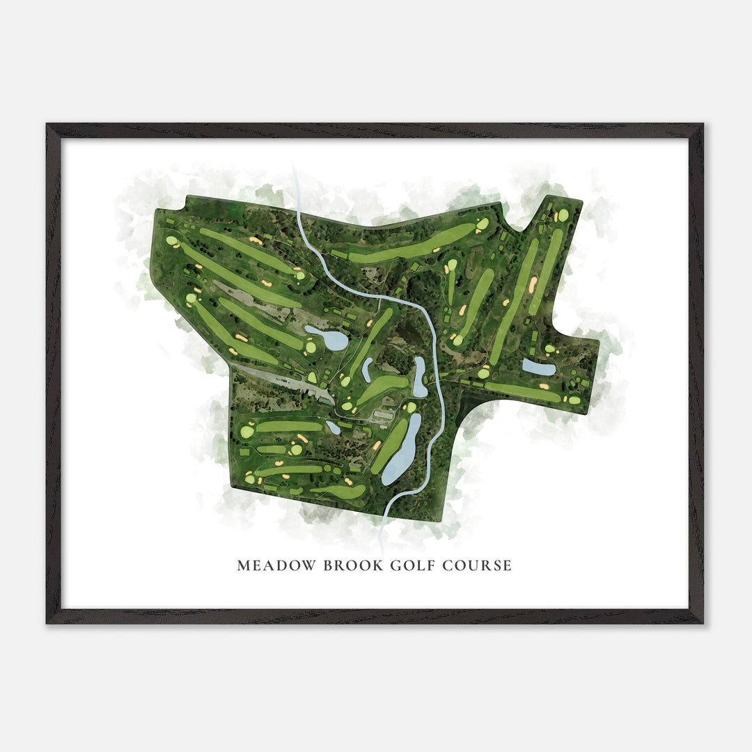Print of Meadow Brook Golf Course Classic Map